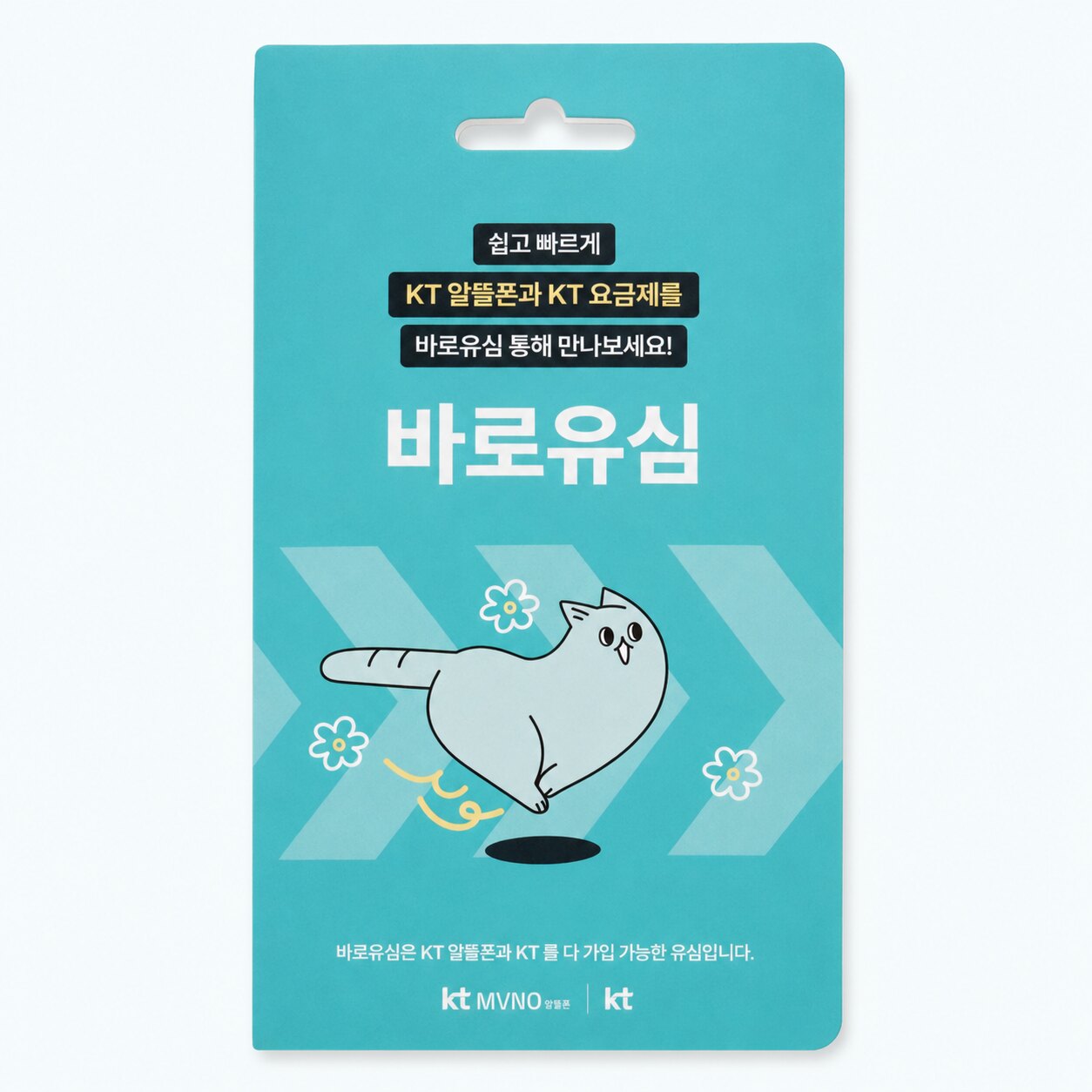 KT 바로유심 실제 포장 사진