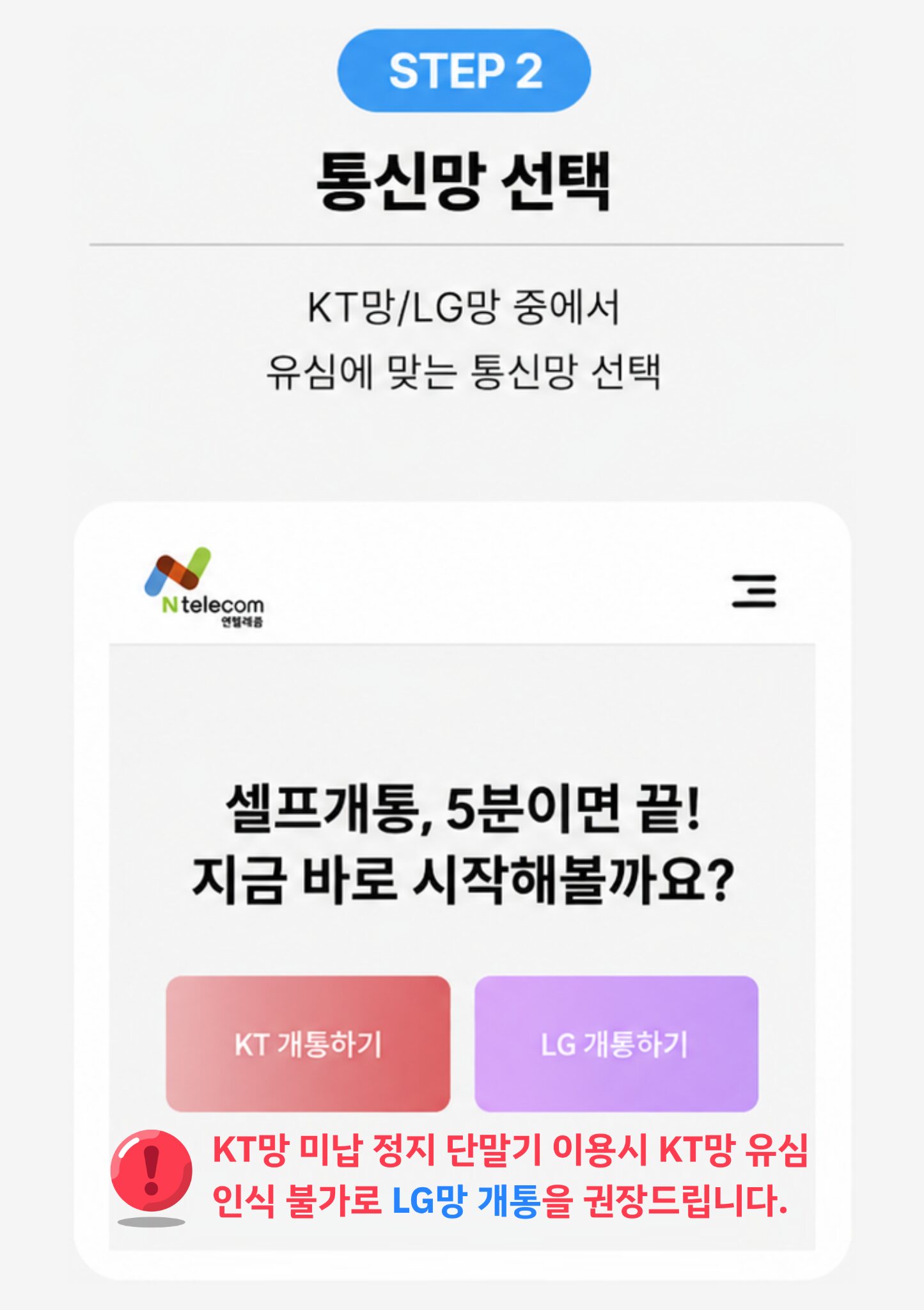 2단계 통신망 선택