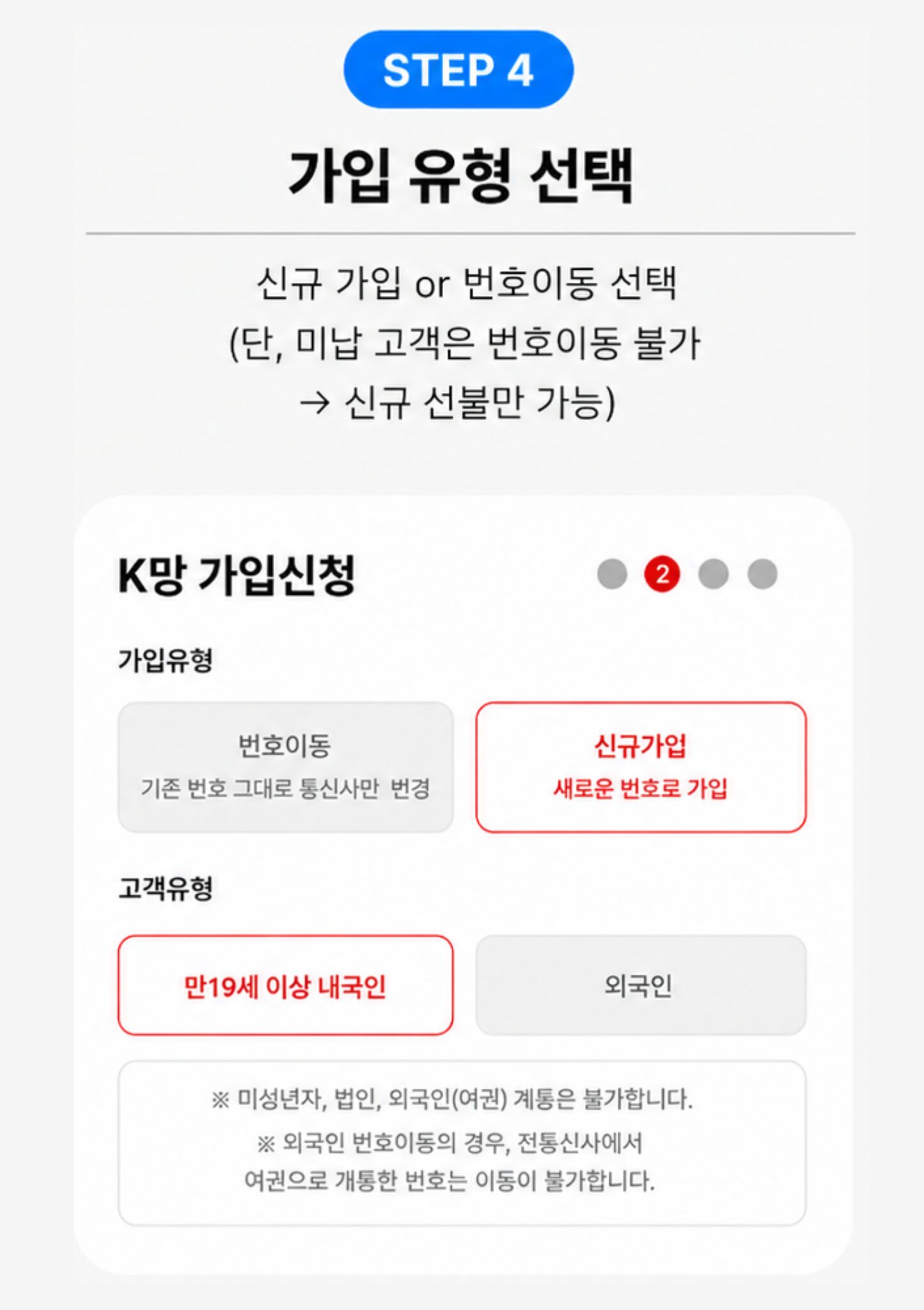 4단계 가입 유형 선택